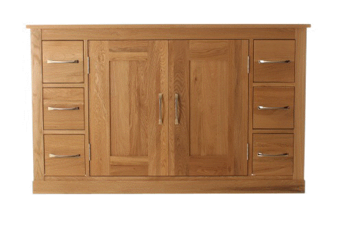Mobel Oak Six Drawer Sideboard