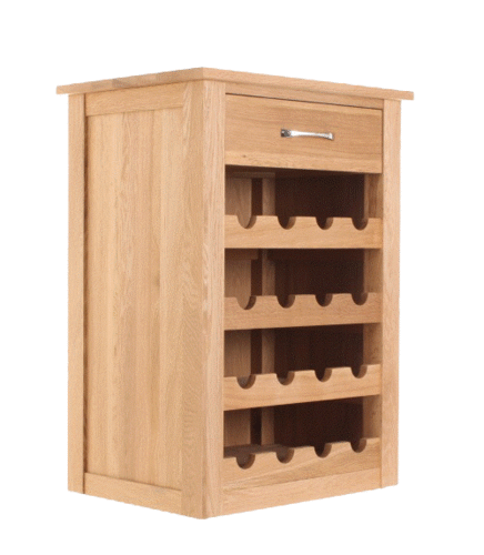 Mobel Oak Wine Rack Lamp Table