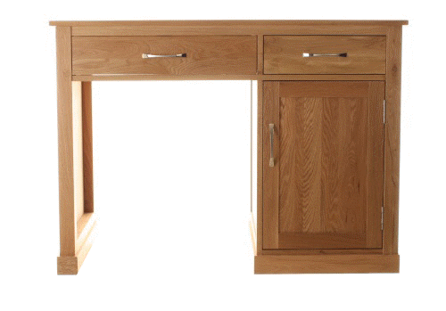 Mobel Oak Single Pedestal Computer Desk