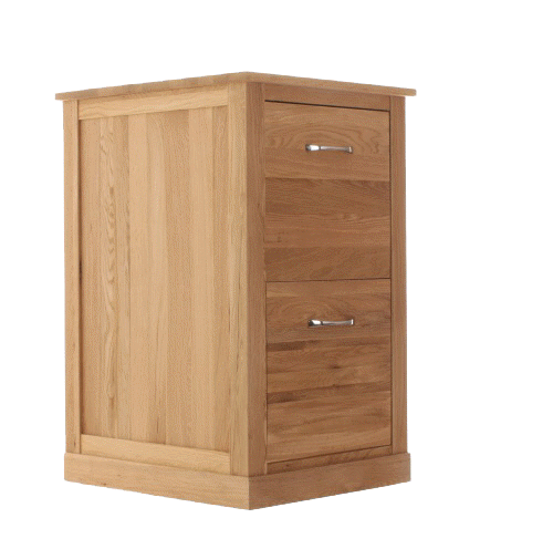 Mobel Oak Two Drawer Filing Cabinet