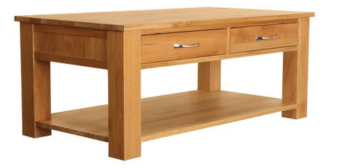 Mobel Oak Four Drawer Coffee Table
