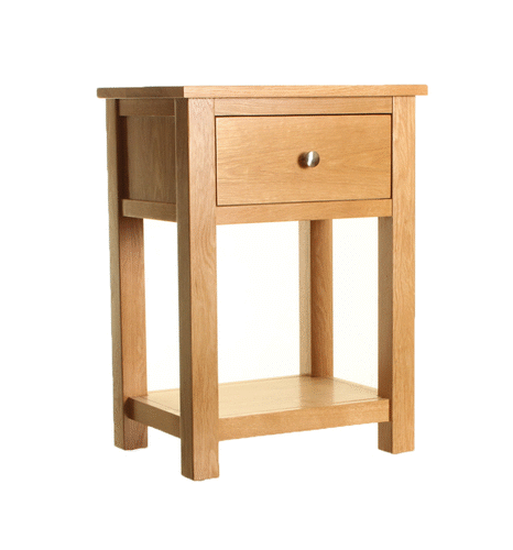 Mobel Oak One Drawer Lamp Table