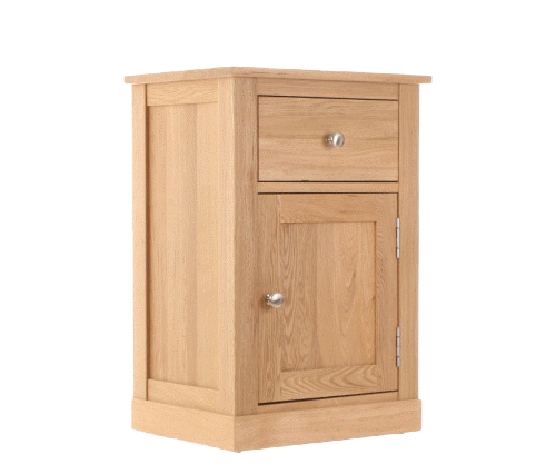 Mobel Oak One Door one Drawer Lamp Table