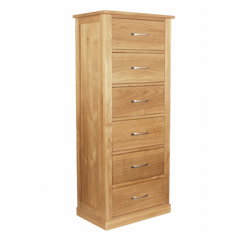 Mobel Oak Tallboy (6 Drawer)