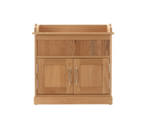 Mobel Oak Shoe Bench with Hidden Storage