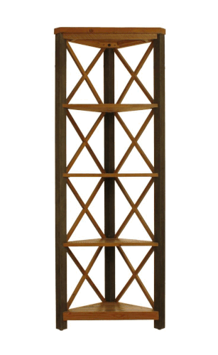 Urban Elegance Reclaimed Large Corner Bookcase