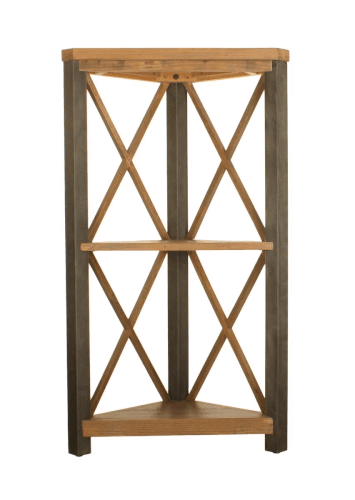 Urban Elegance Reclaimed Small Corner Bookcase