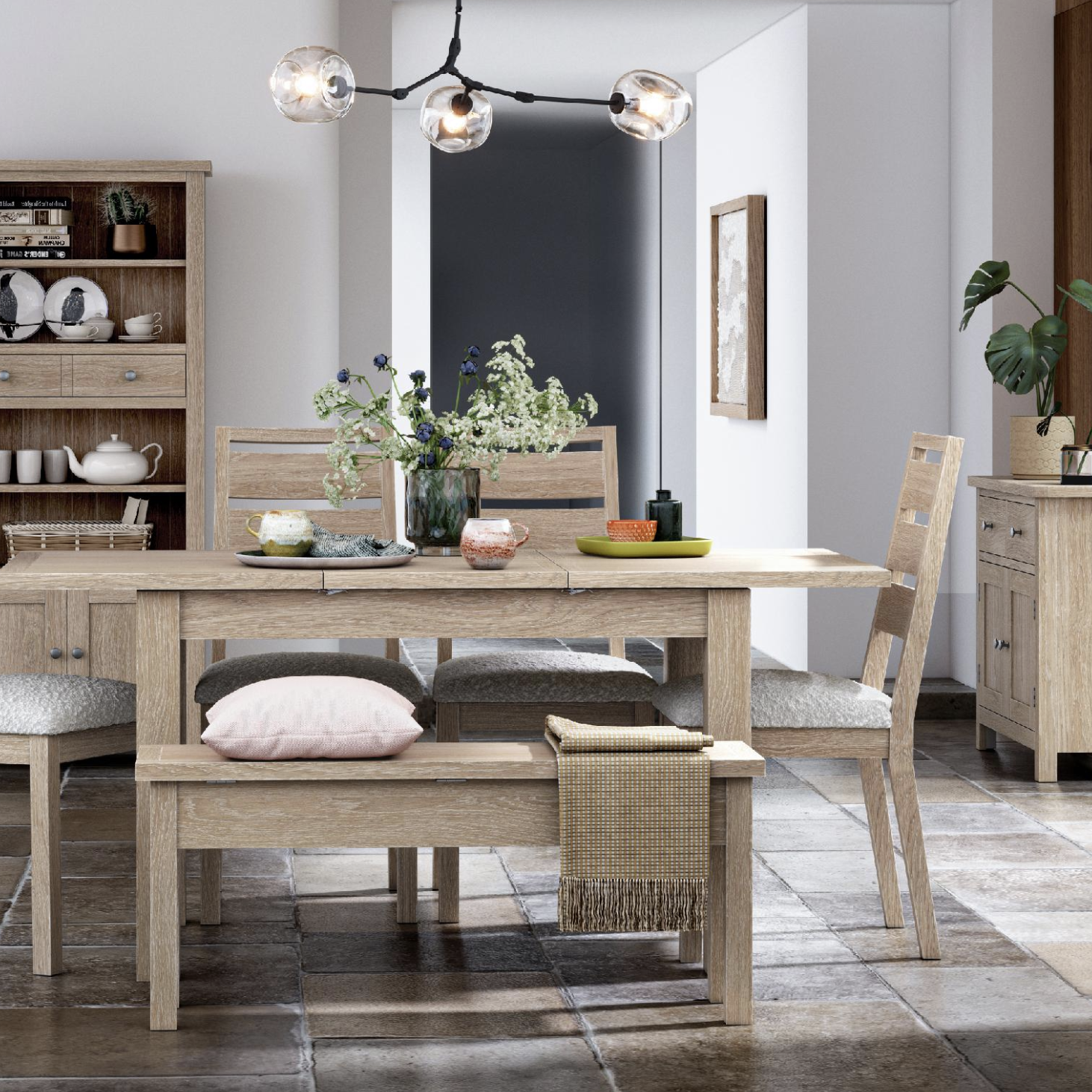 Modern Country White Washed Oak