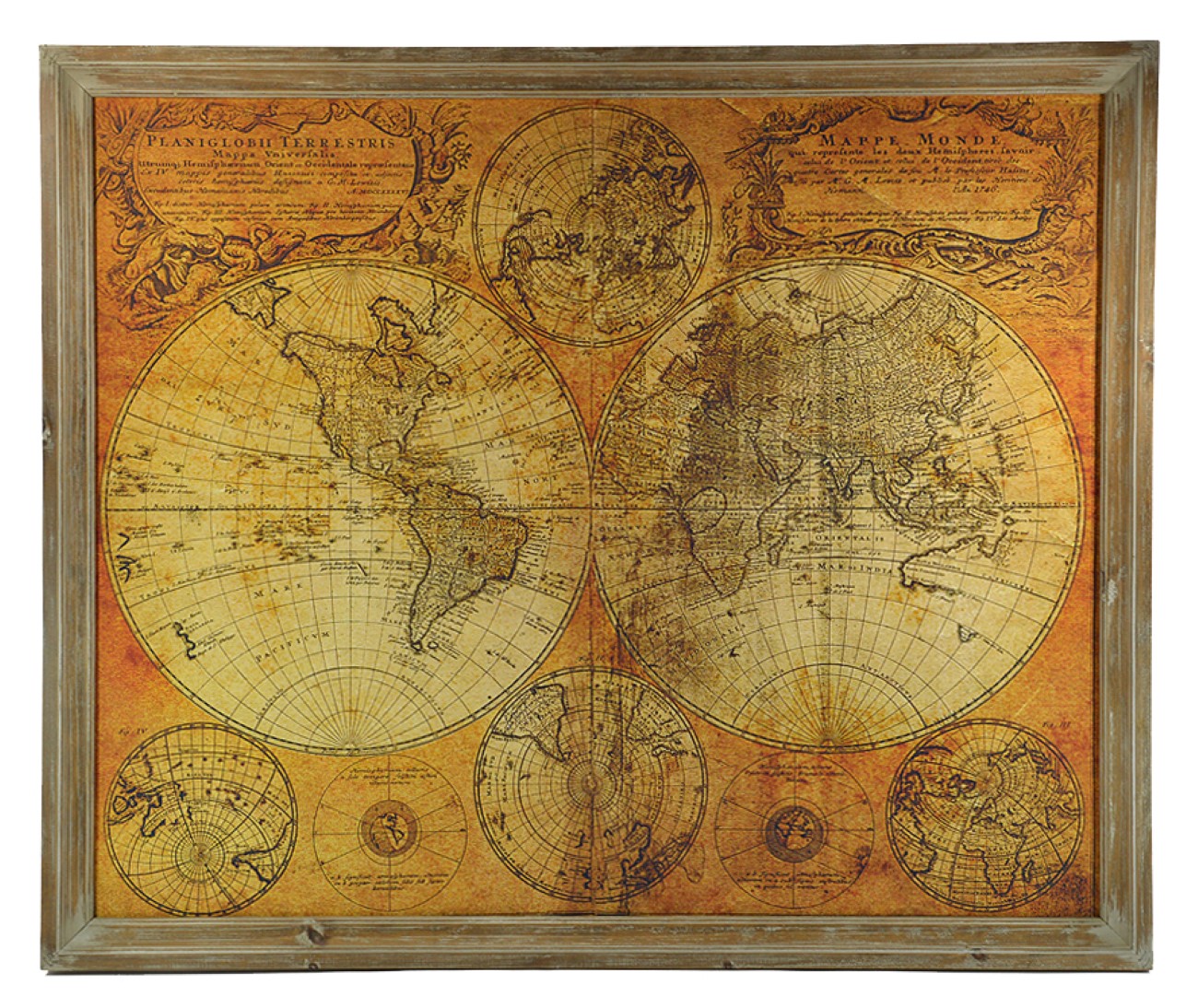 Globe Framed Print Wall Art 104x86cm by Ora Designs | Style Our Home