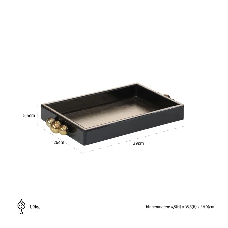 Tray Liv (Black/gold) by  Richmond Interiors | Style Our Home
