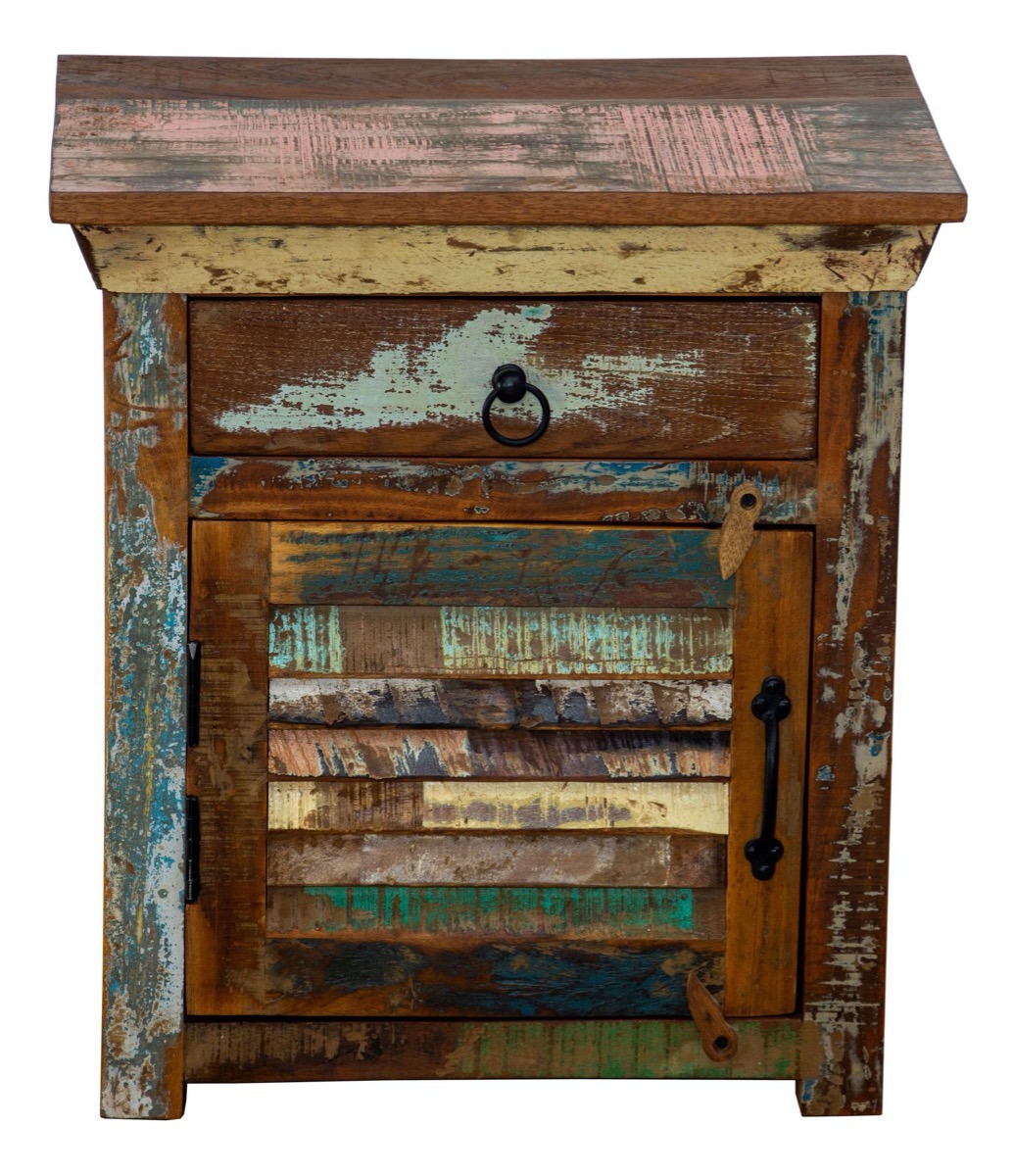 Marine Reclaimed Bedside Cabinet with 1 Drawer | Style Our Home