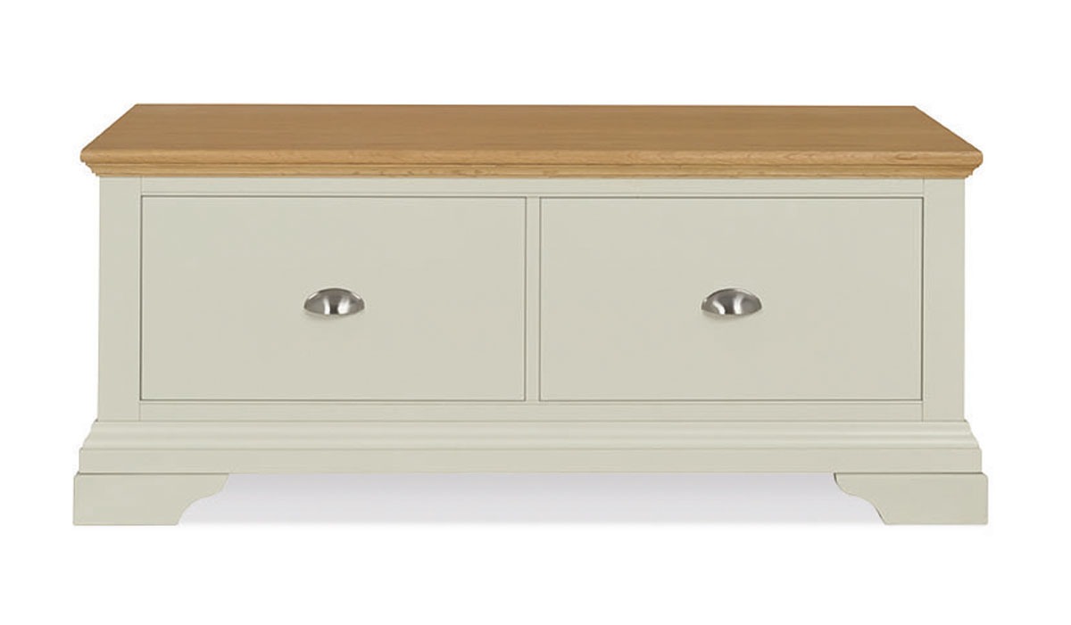  Hampstead Soft Grey & Pale Oak Blanket Box 