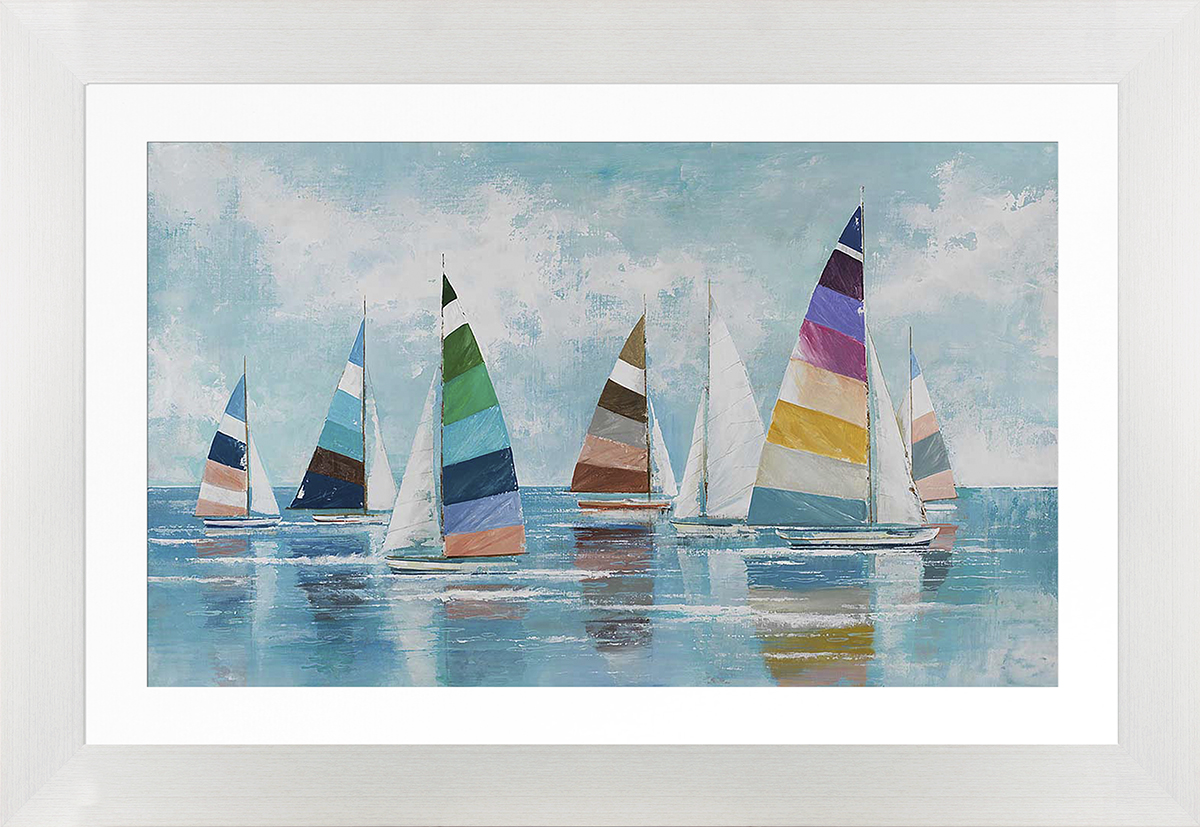 Sailing in Colour (white frame) by Camelot Pictures | Style Our Home