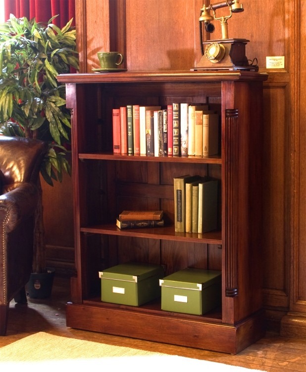 Baumhaus Bahon Mahogany Low Open Bookcase - Style Our Home