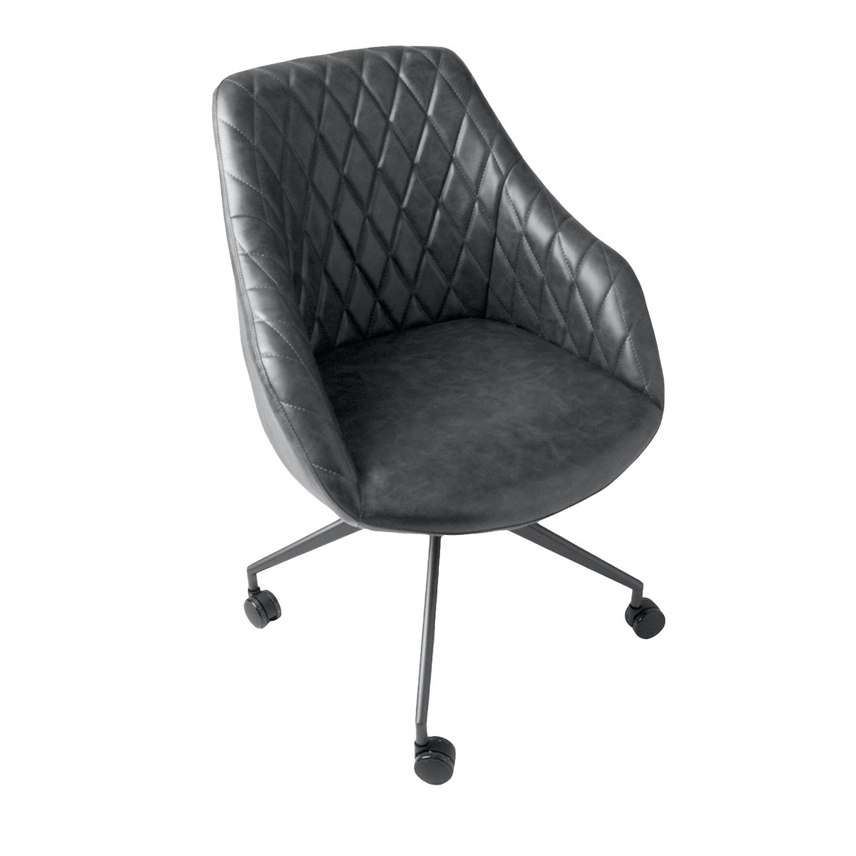 Focus Office Chair Grey Vegan Leatherby Bluebone | Style Our Home