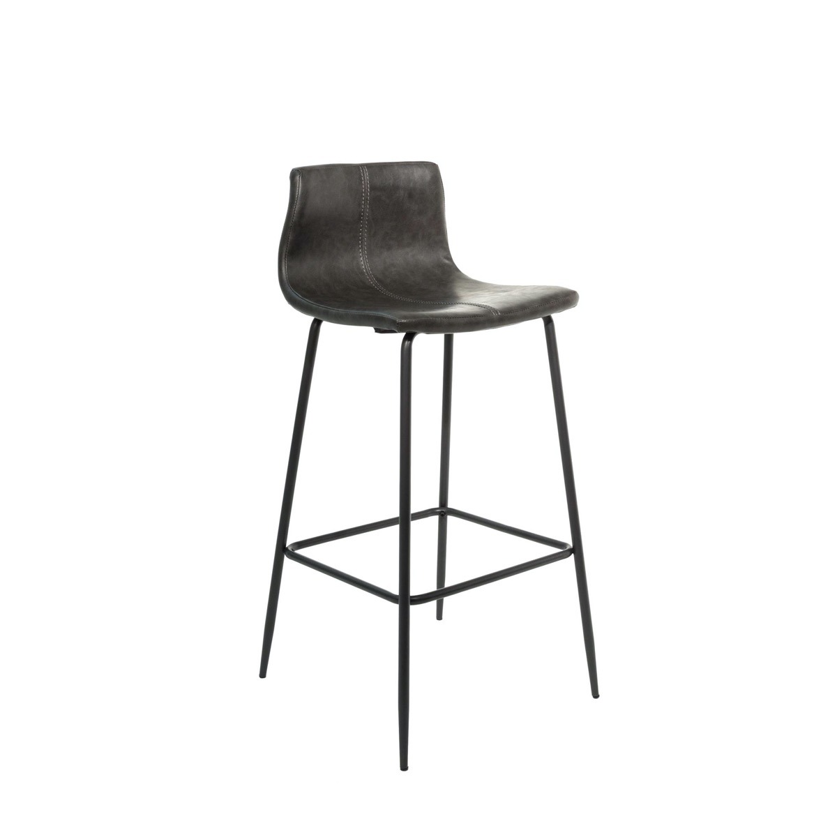 Barracuda Barstool Vegan Leather Grey SET OF 2 by Bluebone | Style Our Home