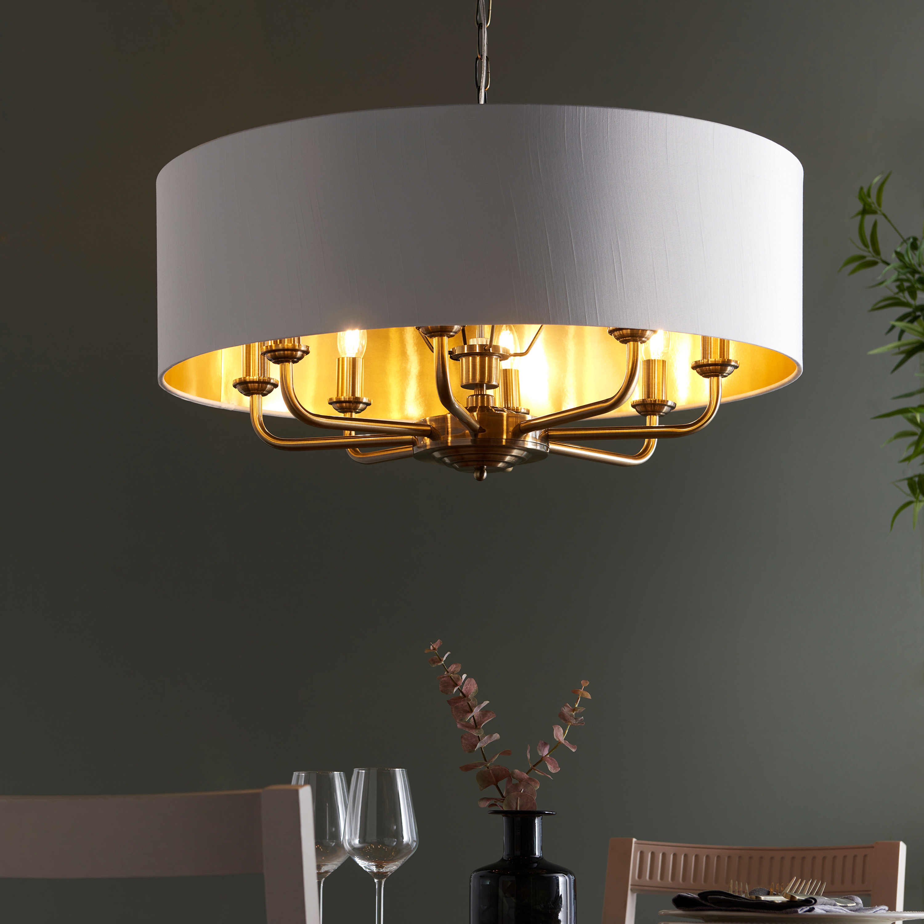 Highclano 8 Pendant Light Antique Brass by Gallary Living | Style Our Home