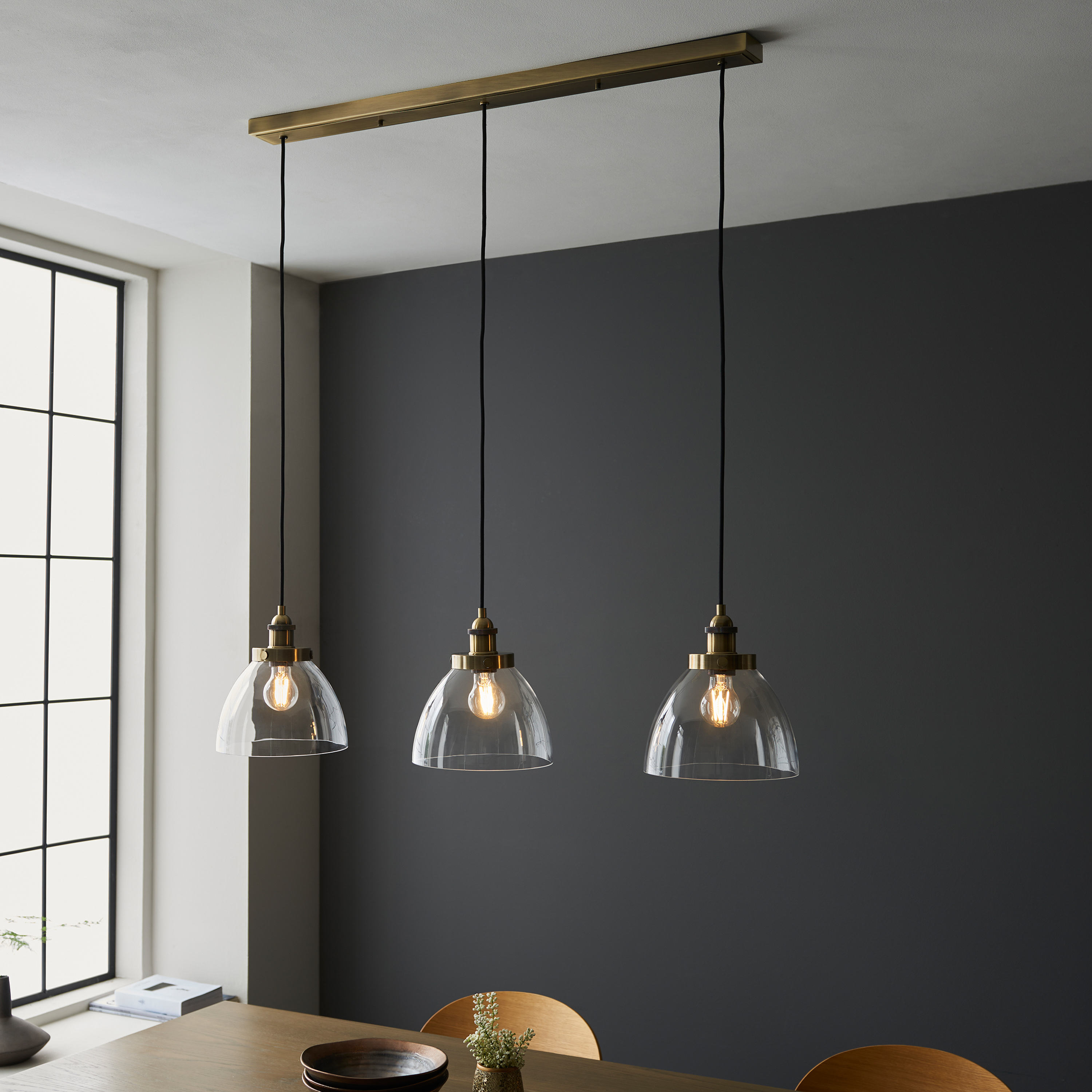 Hansano 3 Pendant Light Antique Brass Size by Gallary Living | Style Our Home