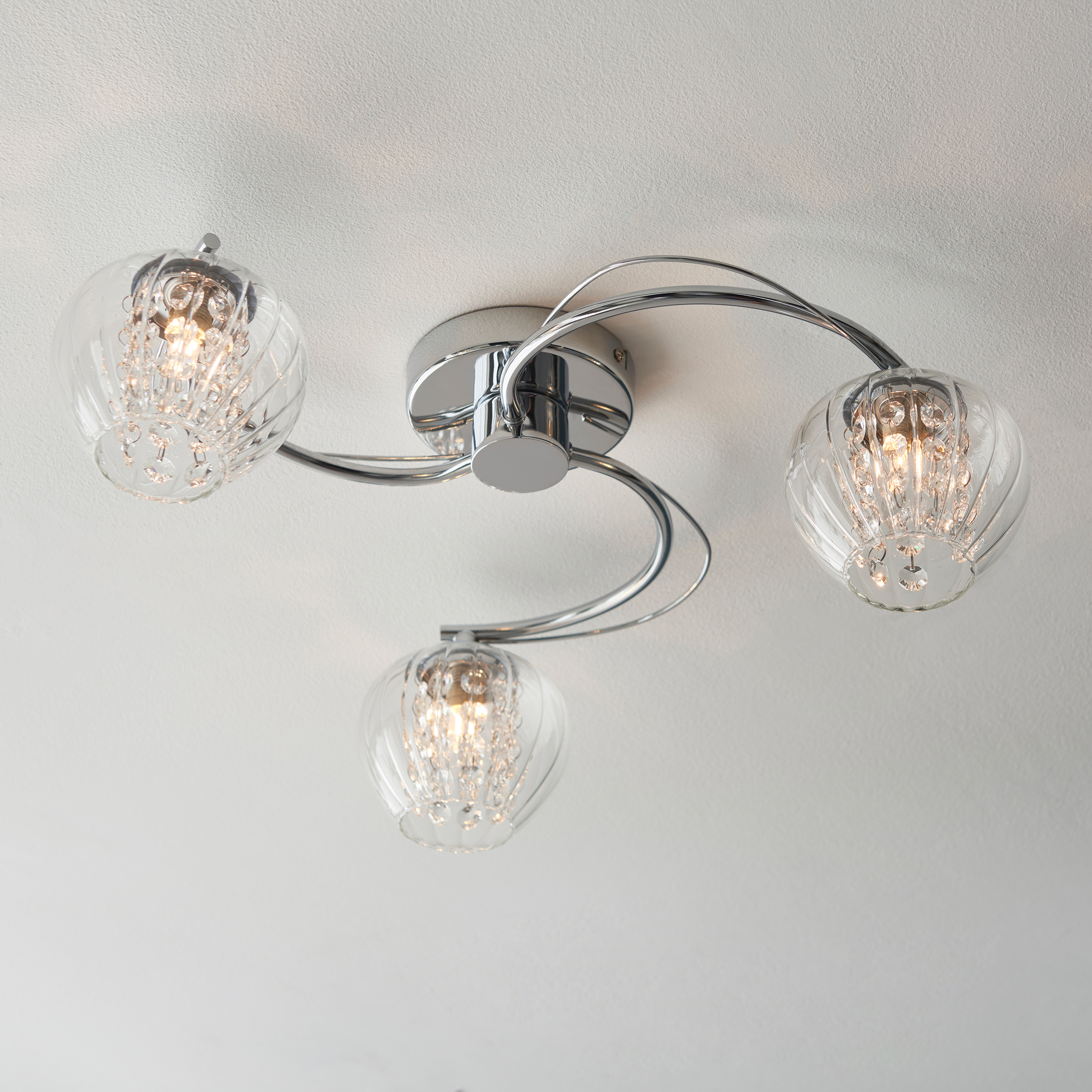 Mesmerano 3 Ceiling Light Chrome by Gallary Living | Style Our Home