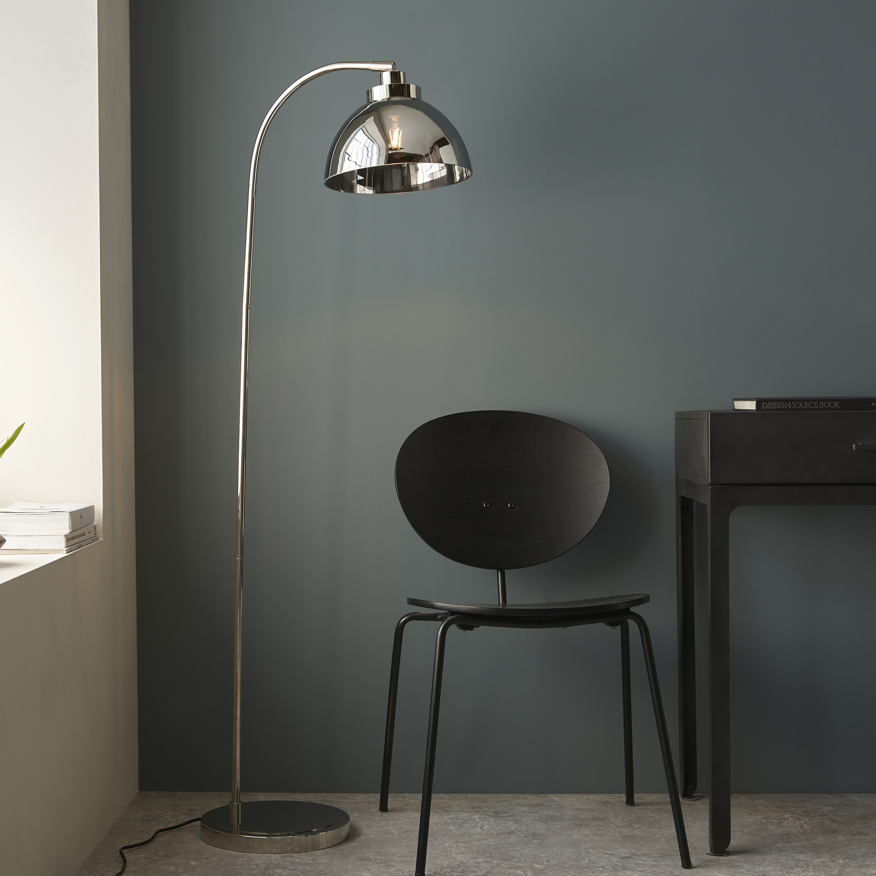 Caspano Floor Lamp Nickel by Gallary Living | Style Our Home