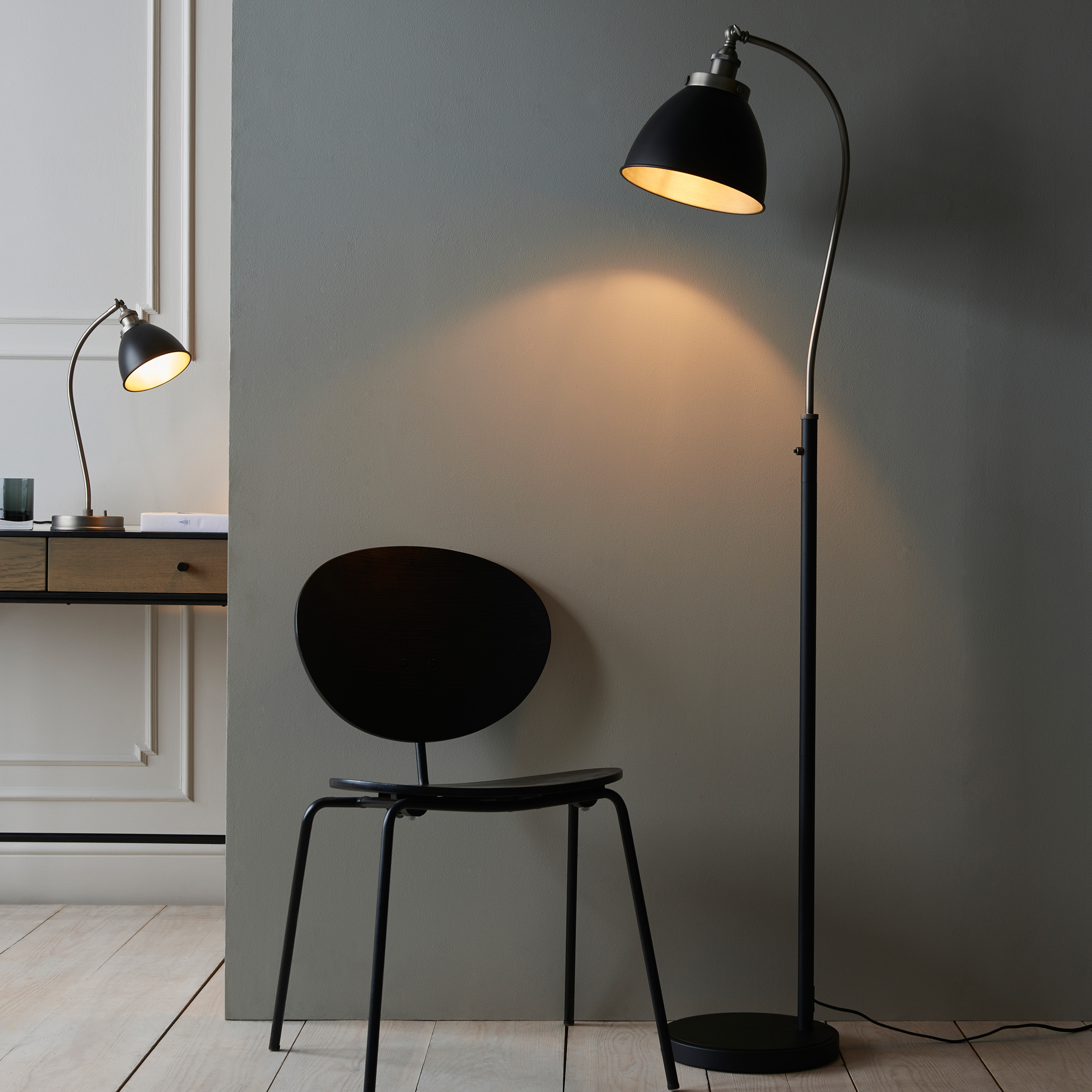 Franklano Floor Lamp Pewter by Gallary Living | Style Our Home