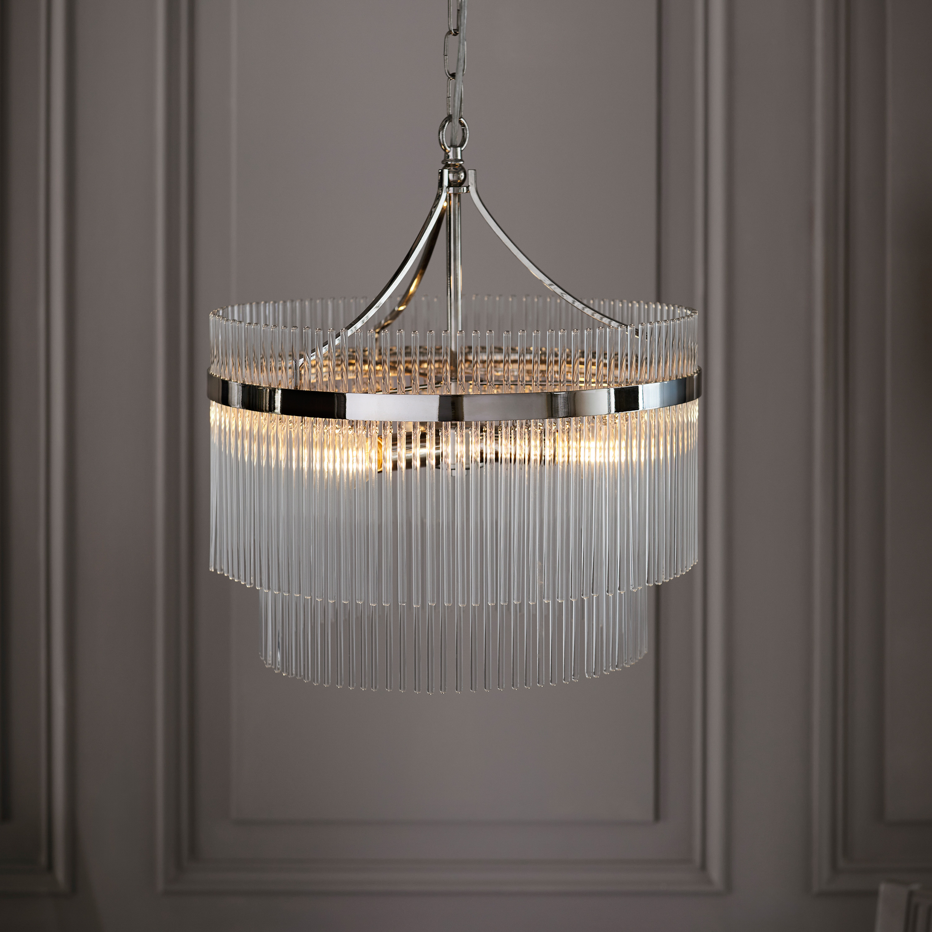 Mariettano 5 Pendant Light Bright Nickel by Gallary Living | Style Our Home