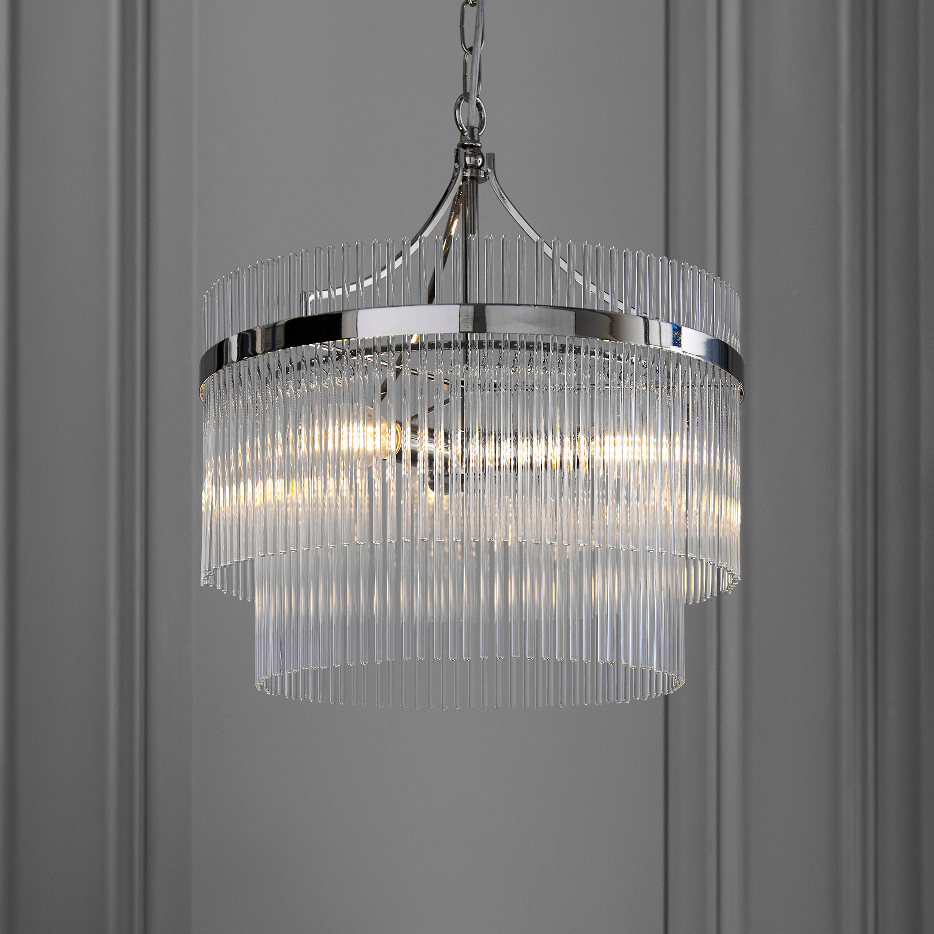 Mariettano 3 Pendant Light Bright Nickel by Gallary Living | Style Our Home