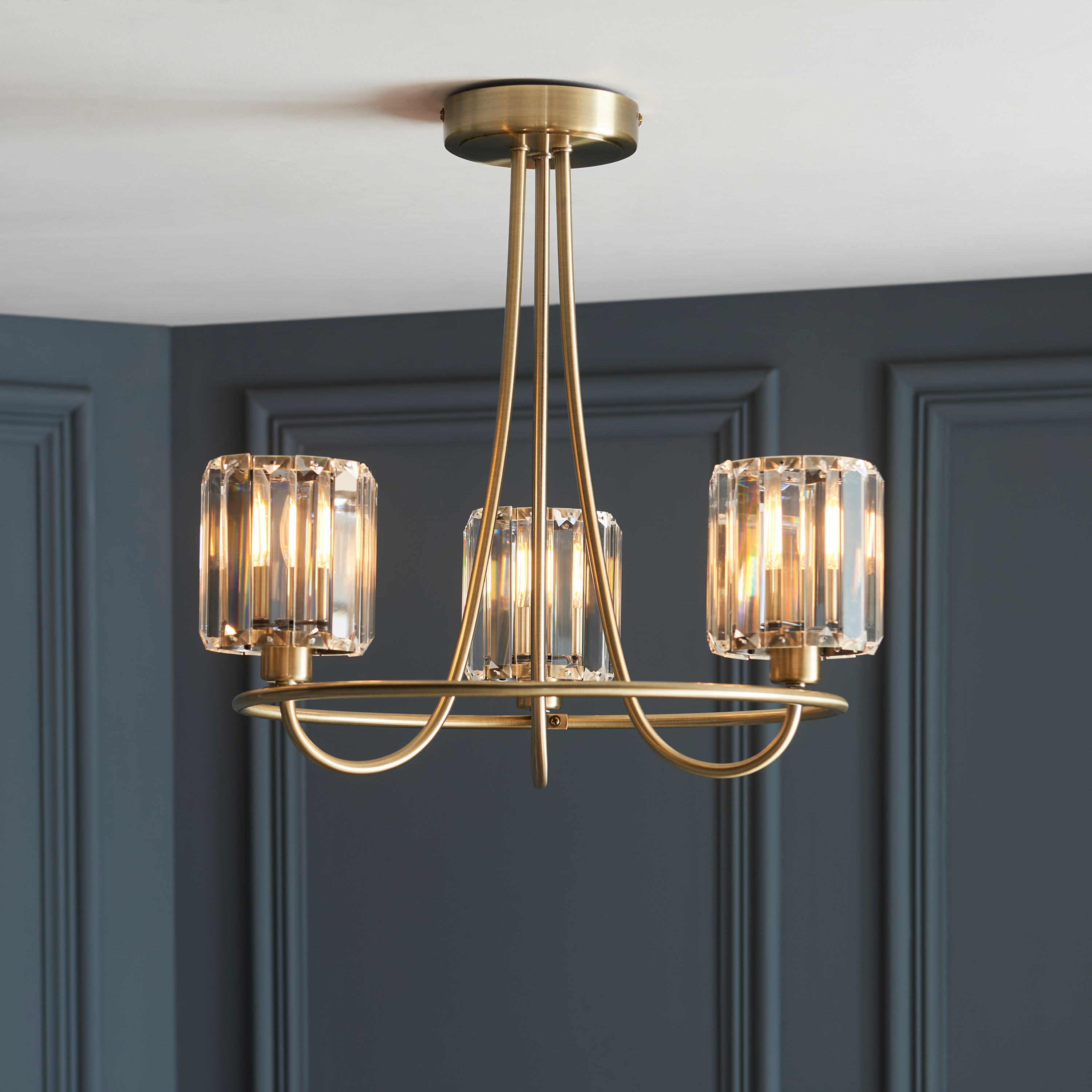 Berenano 3 Ceiling Light Antique Brass by Gallary Living | Style Our Home