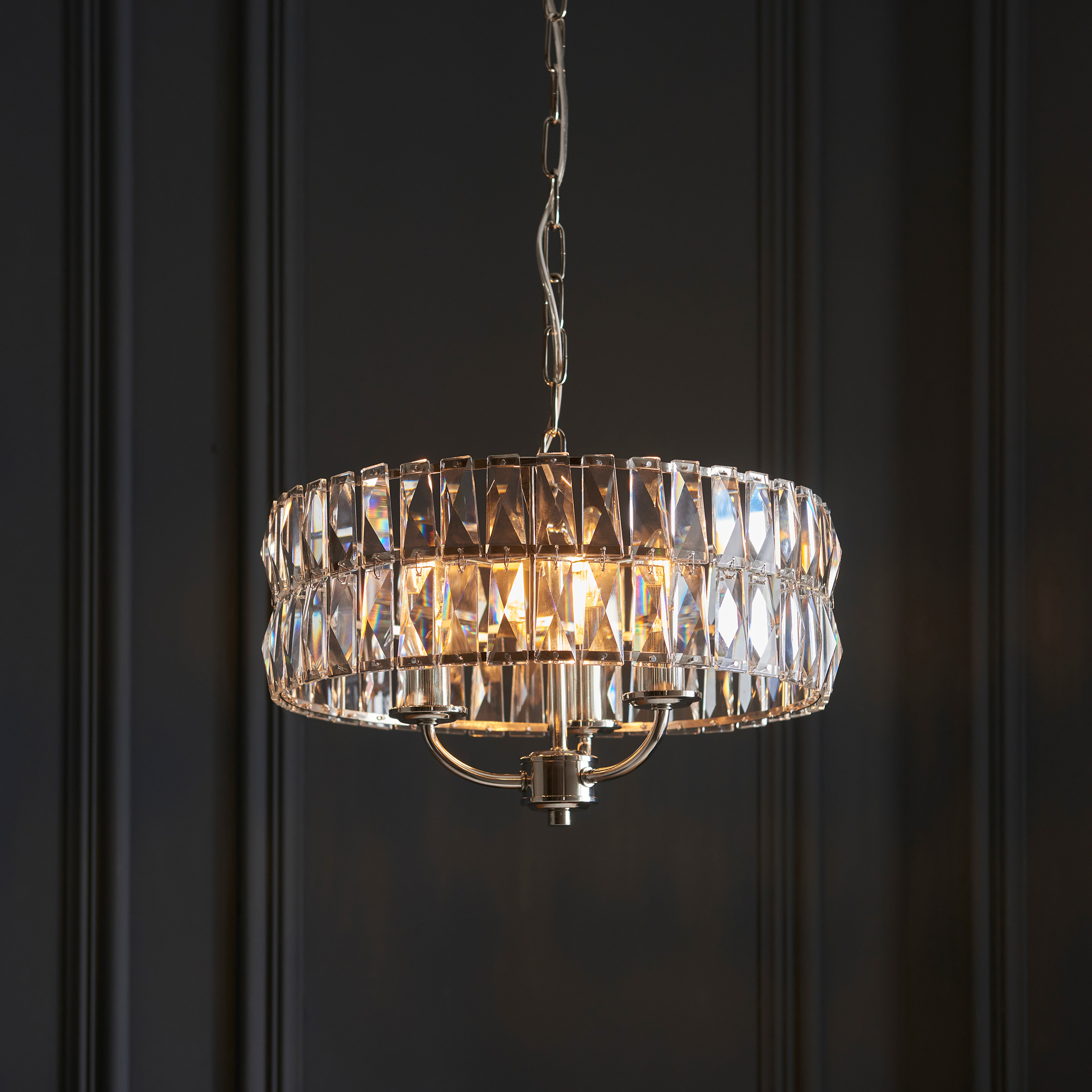 Cliftano 3 Pendant Light Bright Nickel by Gallary Living | Style Our Home