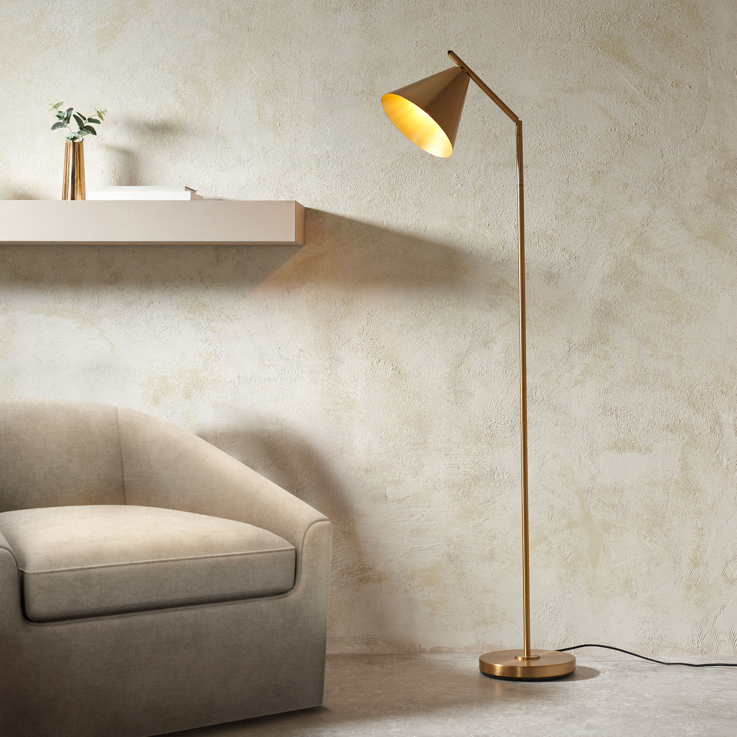 Capano Floor Light Antique Brass by Gallary Living | Style Our Home