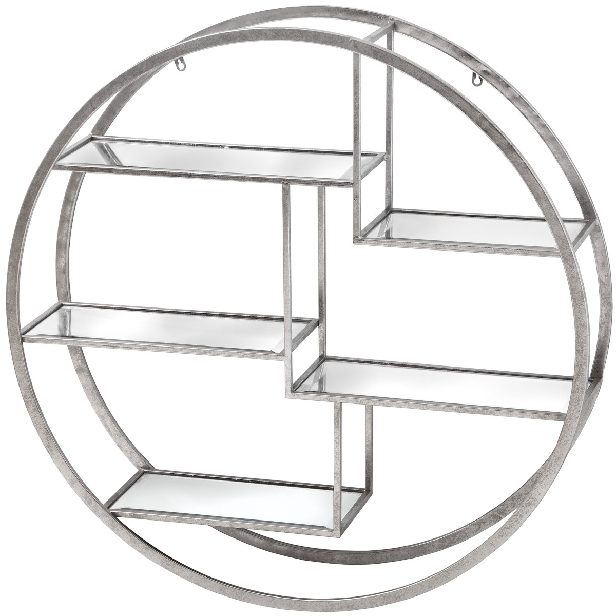 Large Circular Silver Wall Hanging Multi Shelf by Hill Interiors | Style Our Home