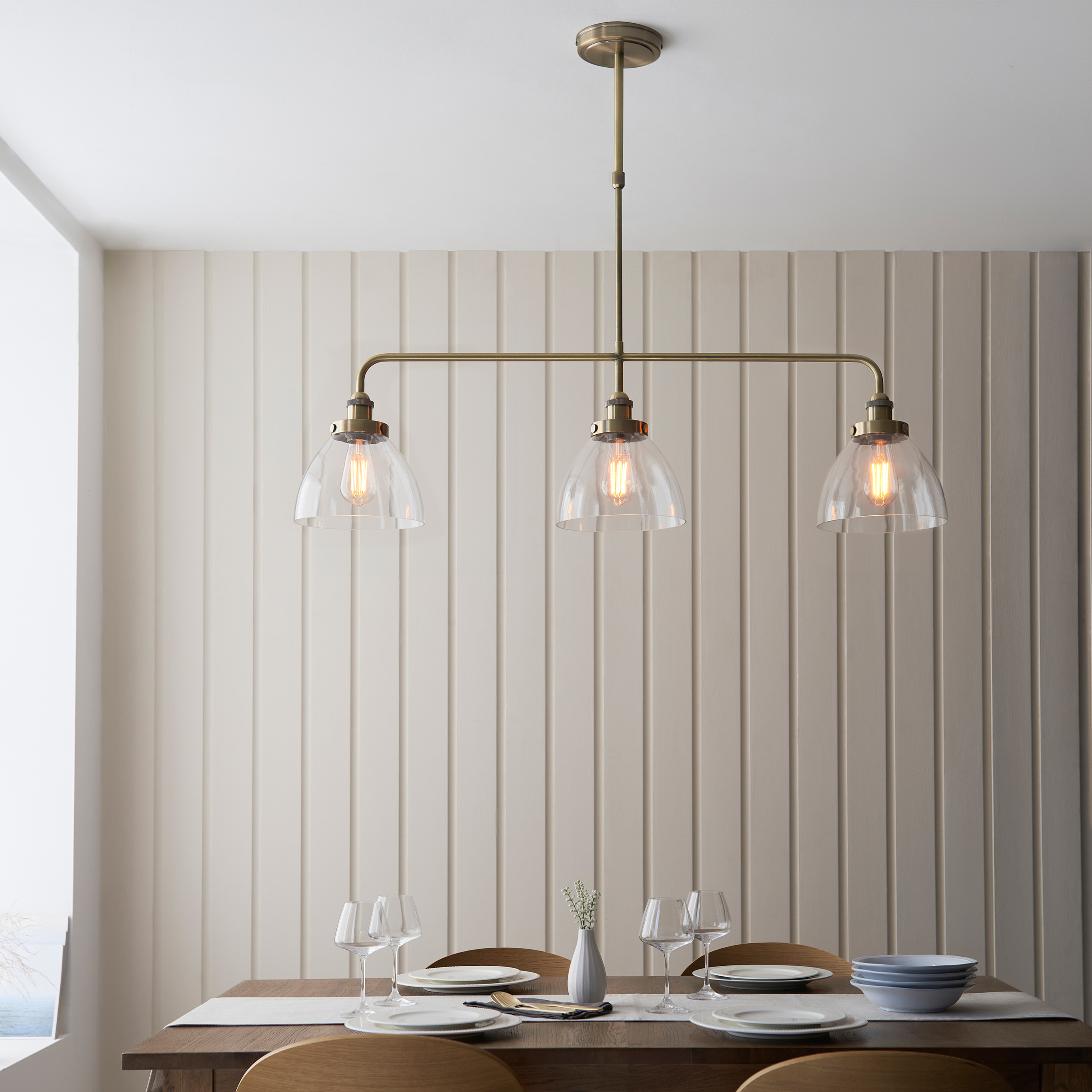 Hansano 3 Pendant Light Antique Brass by Gallary Living | Style Our Home