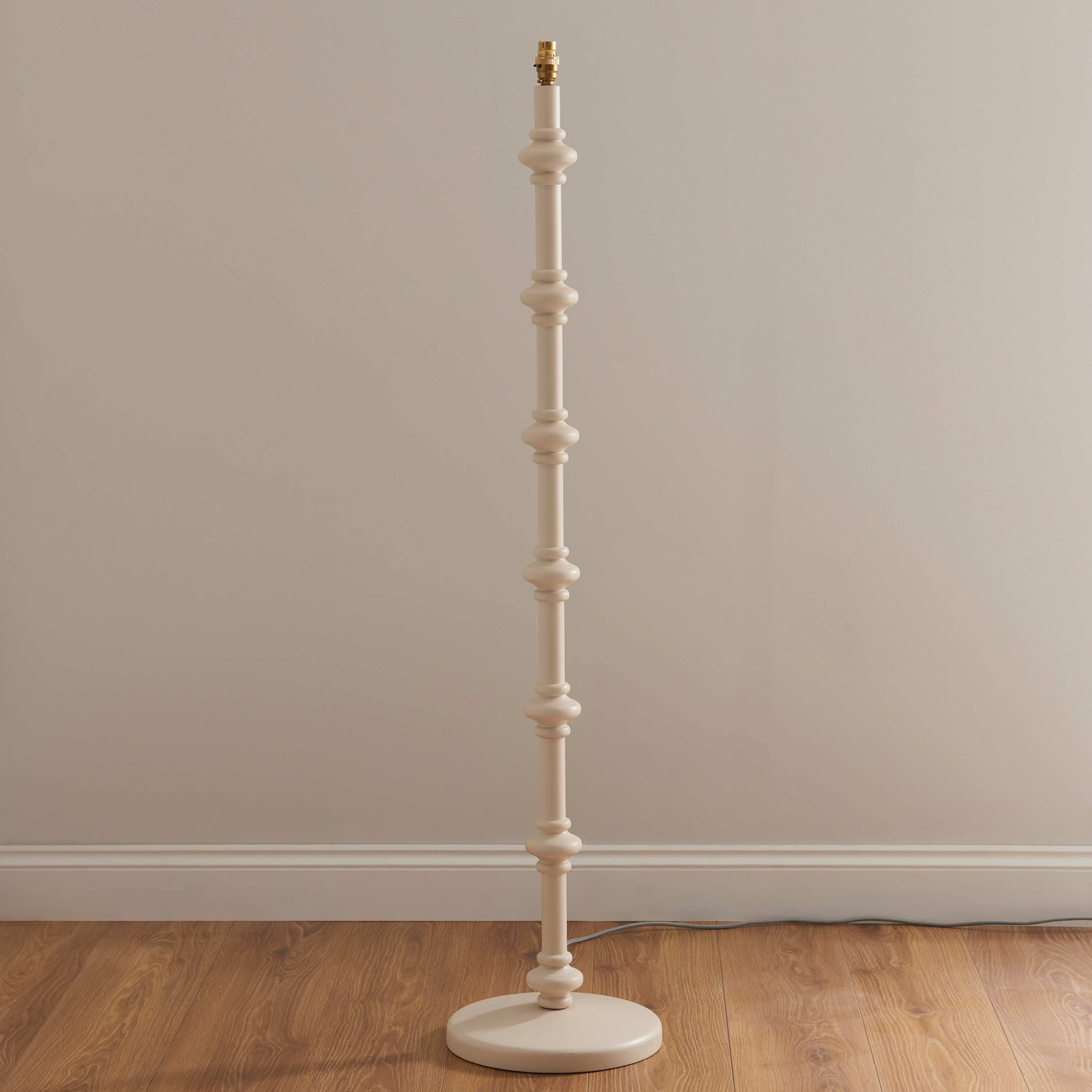 Carnabano Floor Lamp Base Satin Almond White by Gallary Living | Style Our Home