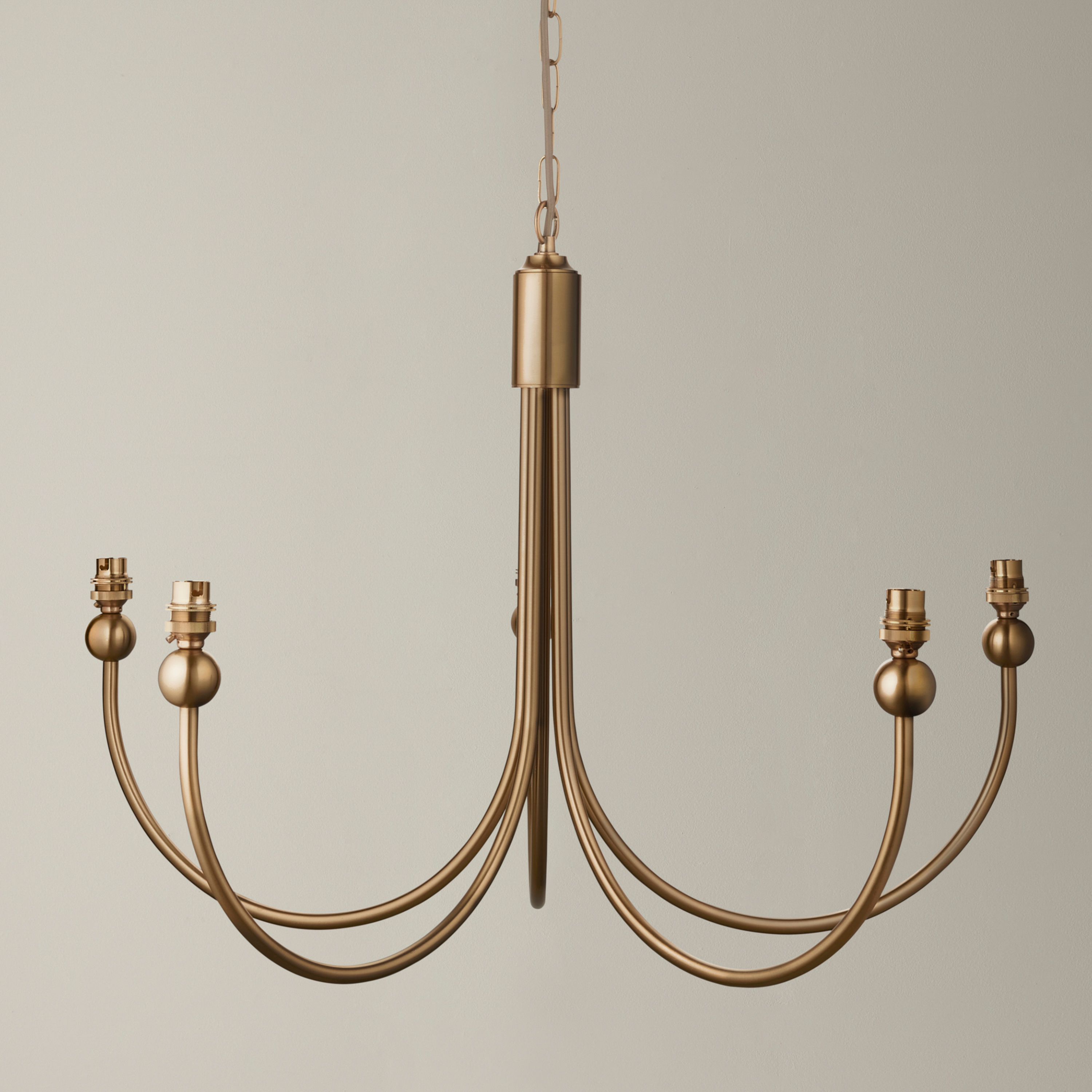 Santiagano 5 Pendant Light Fitting Curved Brass by Gallary Living | Style Our Home