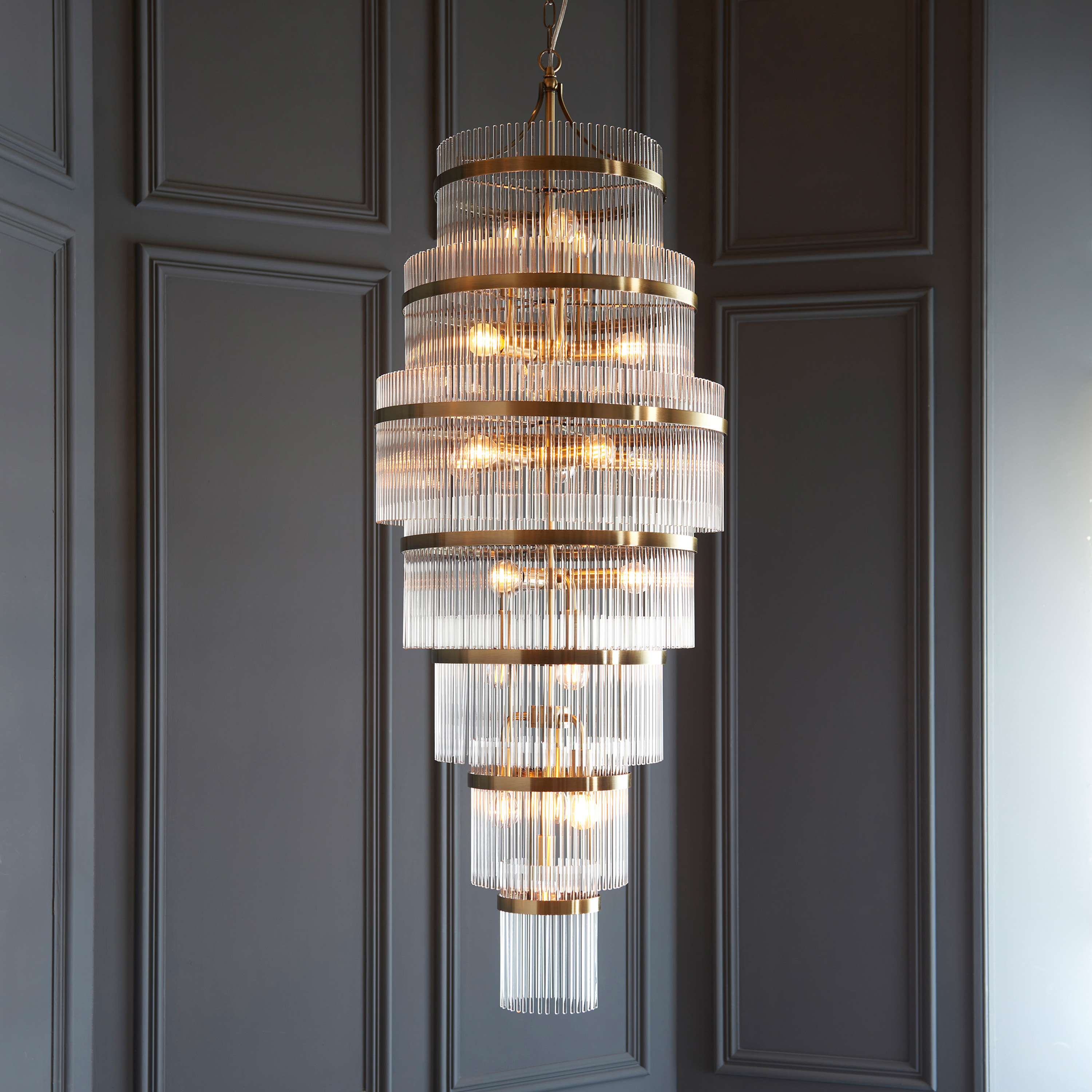 Mariettano Grand 21 Pendant Light Antique Brass by Gallary Living | Style Our Home