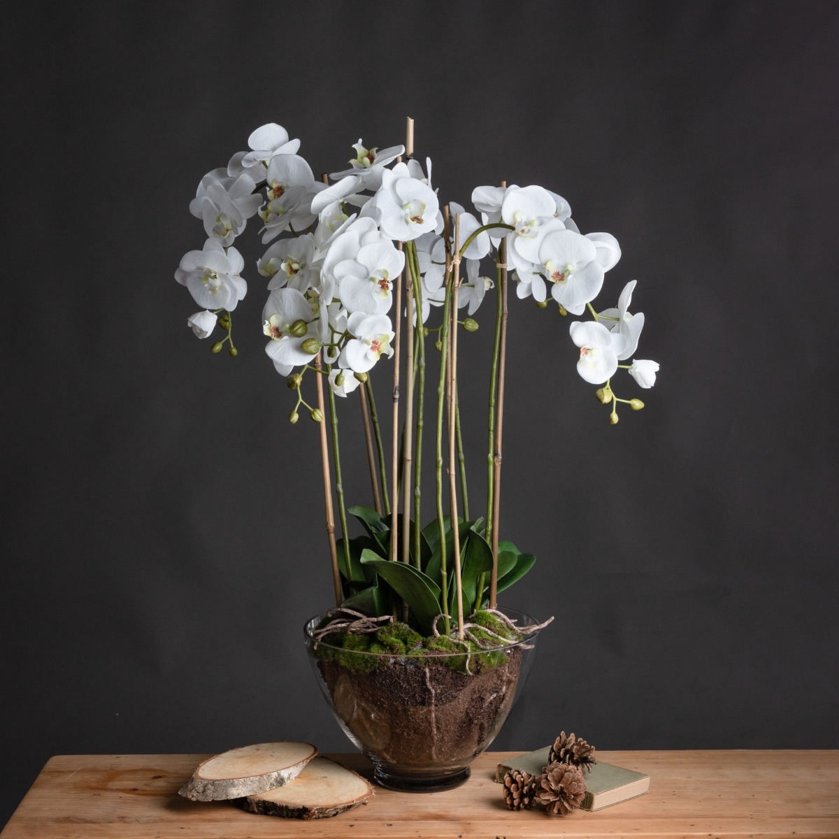 Large White Orchid In Glass Pot by Hill Interiors | Style Our Home