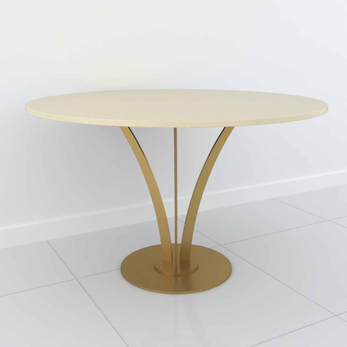 Studio Line Bistro Dining Table - 4 Seater in Beige & Gold by Steve Bristow | Style Our Home