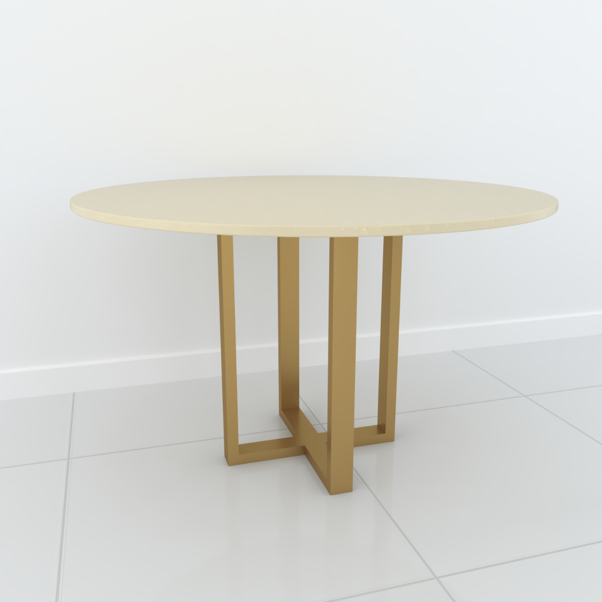 Studio Line Dining Table - 4 Seater in Beige & Gold by Steve Bristow | Style Our Home