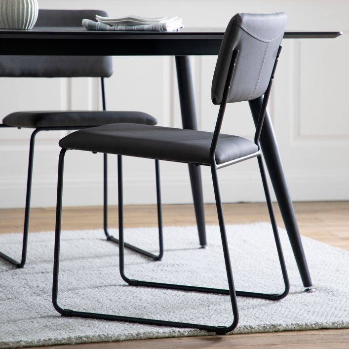 Battlebridge Slate Grey Dining Chair (a pair) by Hudson Living | Style Our Home