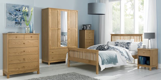 Atlanta Oak 3 Drawer Nightstand - Style Our Home