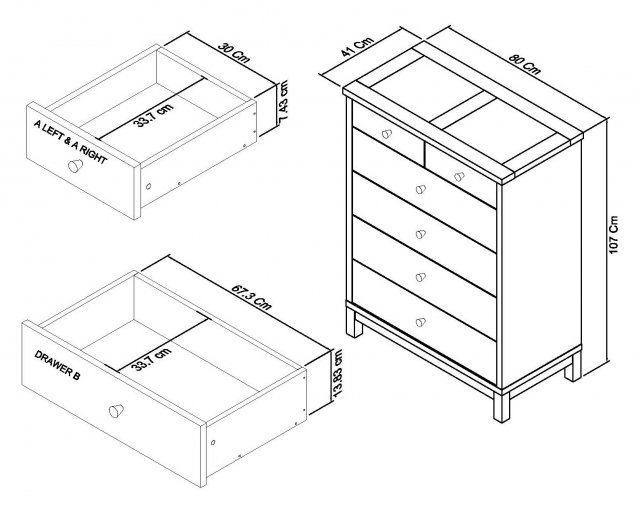 Atlanta Oak 4+2 Drawer Chest - Style Our Home