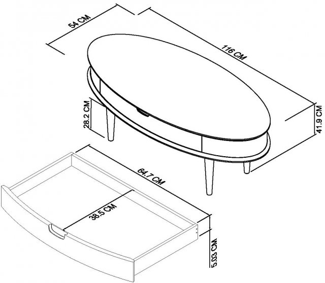 Dansk Coffee Table With Drawer - Style Our Home