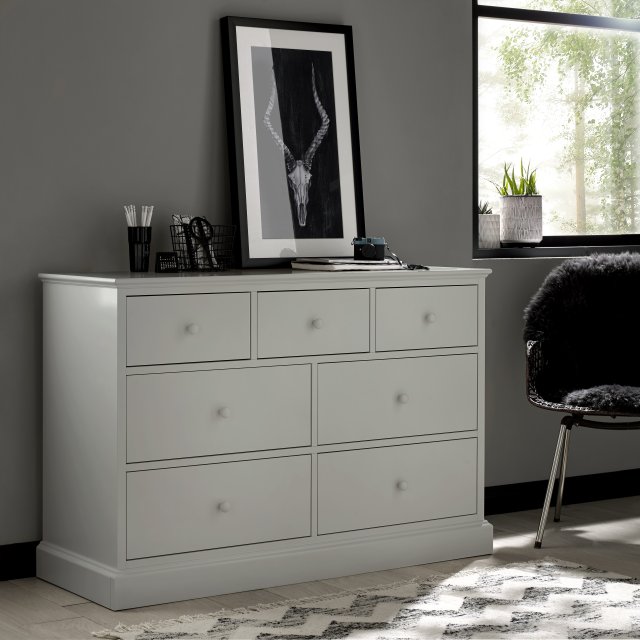 Bentley Designs Ashby Soft Grey 3+4 Drawer Chest - Style Our Home