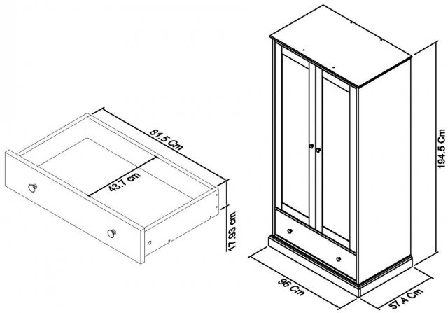Ashby White Double Wardrobe - Style Our Home