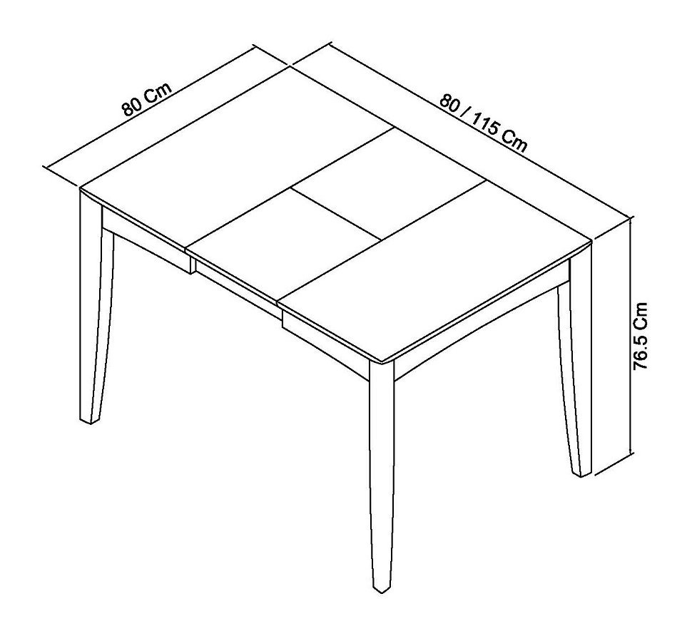 Bergen Grey Washed Oak & Soft Grey 2-4 Extension Table