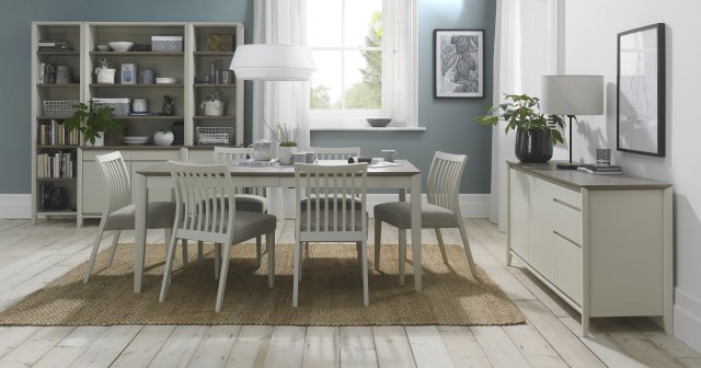 Bergen Grey Washed Oak & Soft Grey Low Slatted Titanium Dining Chair (a pair) - Style Our Home