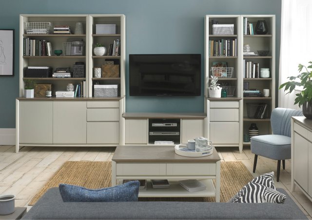 Bergen Grey Washed Oak & Soft Grey Corner Entertainment Unit - Style Our Home