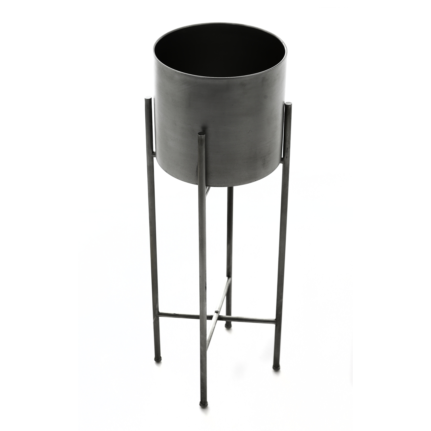 Set Of Two Silver Planters On Stand by Hill Interiors | Style Our Home