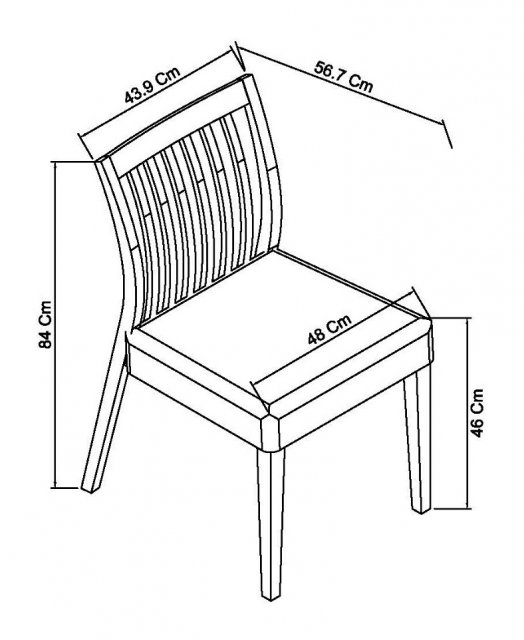 Bergen Oak Low Slatted Grey Dining Chair (a pair) - Style Our Home