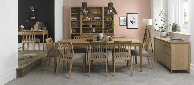 Bergen Oak Low Slatted Grey Dining Chair (a pair) - Style Our Home
